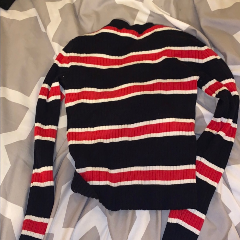 Striped long sleeve top